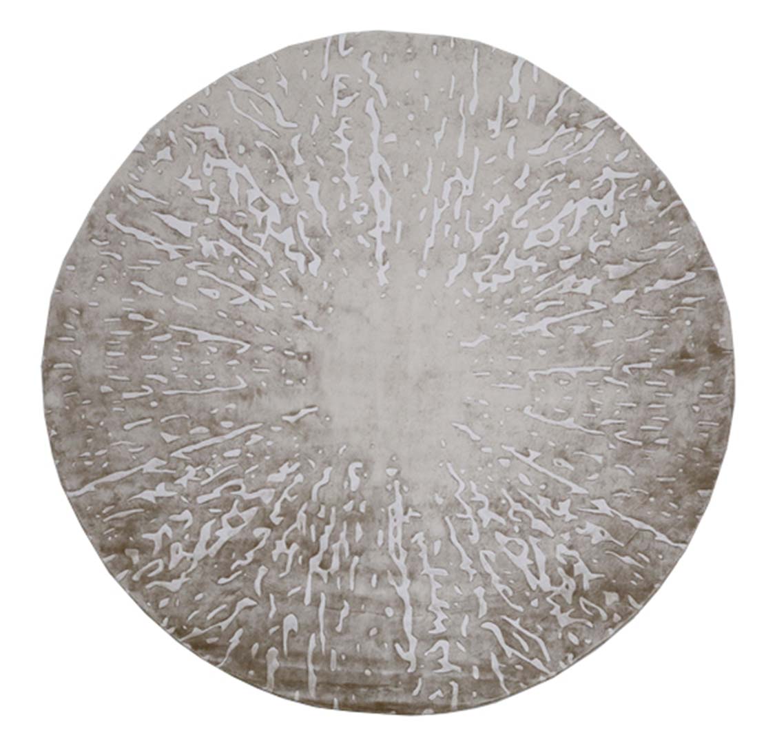 100% Bamboo Silk | Minimalist Contemporary Brown Color Hand-tufted Rug -RC877