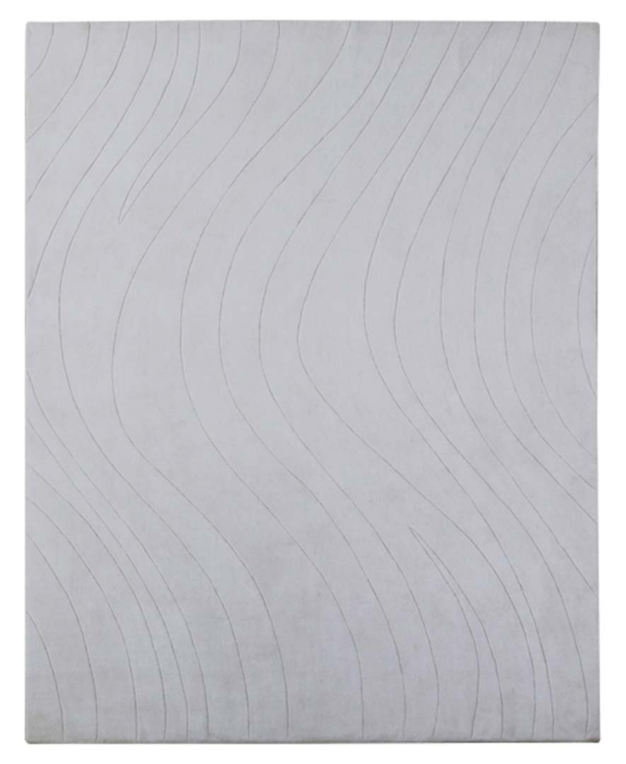 100% Tencel | Striped Beige Color Hand-tufted Rug - RC944A