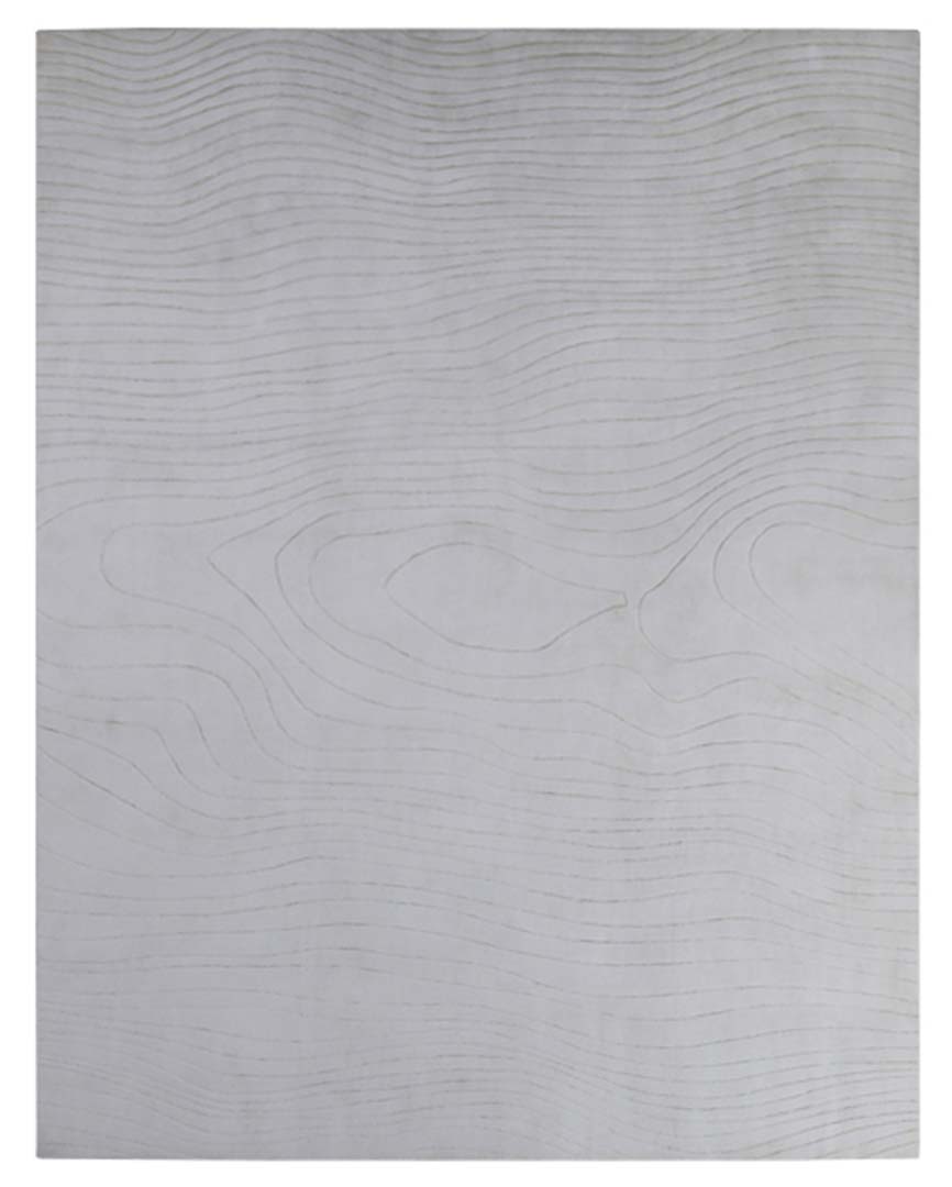 100% Tencel | Contemporary White Color Hand-tufted Rug - RC946B