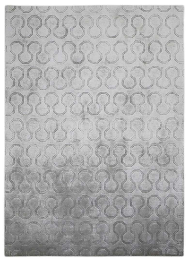 100% Tencel | Minimalist Modern Grey Color Hand-tufted Rug -RC947C