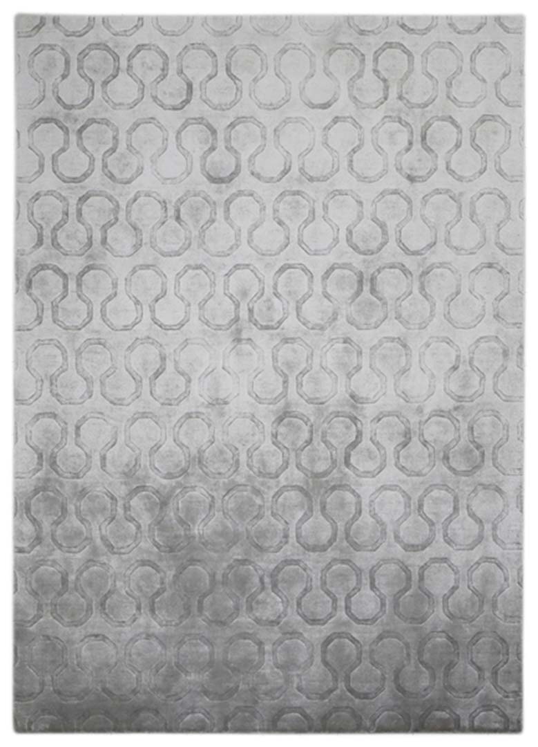 100% Tencel | Minimalist Modern Grey Color Hand-tufted Rug -RC947A