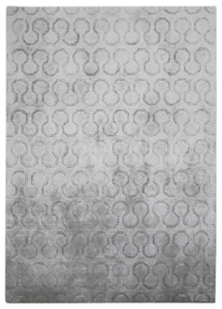 100% Tencel | Minimalist Modern Grey Color Hand-tufted Rug -RC947B