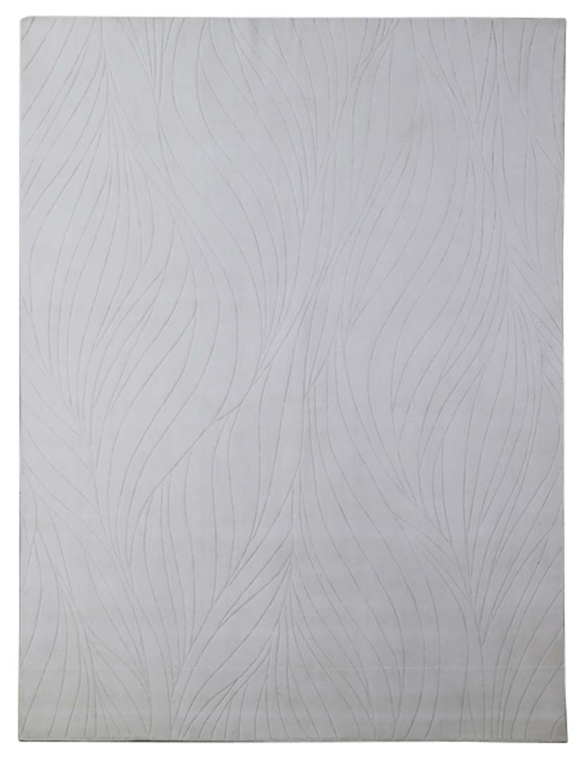 100% Bamboo Silk | Minimalist Floral Beige Color Hand-tufted Rug -RC970