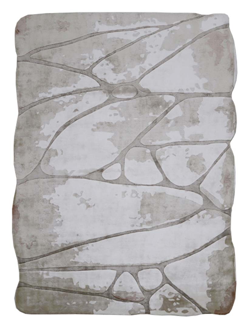 100% Bamboo Silk | Abstract Multi Color Hand-tufted Rug -RC975