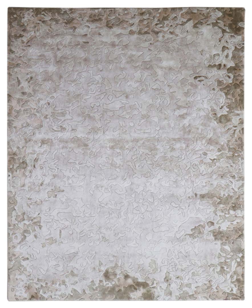 100% Bamboo Silk | Contemporary Brown Color Hand-tufted Rug -RC979
