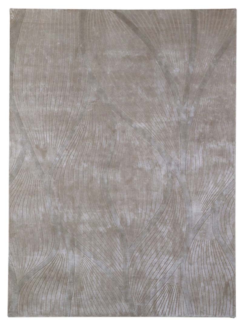 100% Bamboo Silk | Modern Brown Color Hand-tufted Rug - RC983