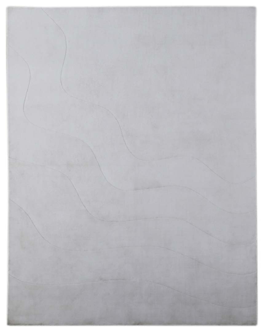100% Bamboo Silk | Minimalist Modern Beige Color Hand-tufted Rug - RC991