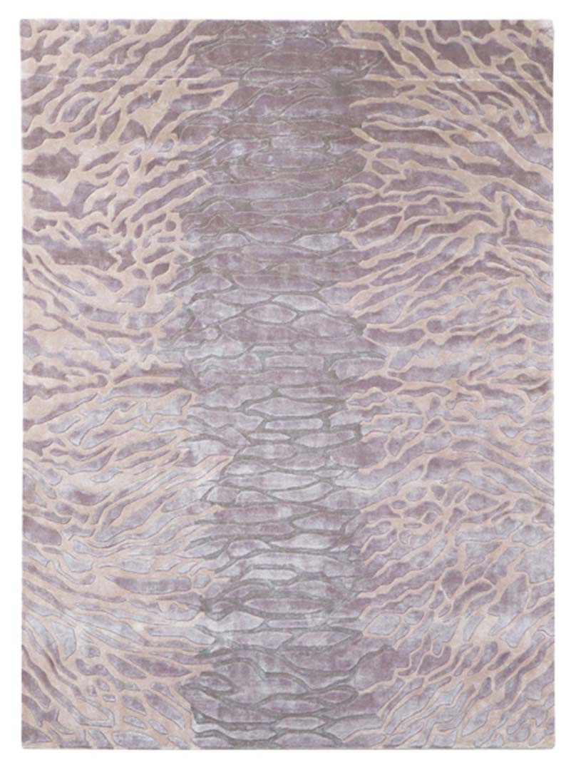 100% Bamboo Silk | Contemporary Brown Color Hand-tufted Rug - RC996