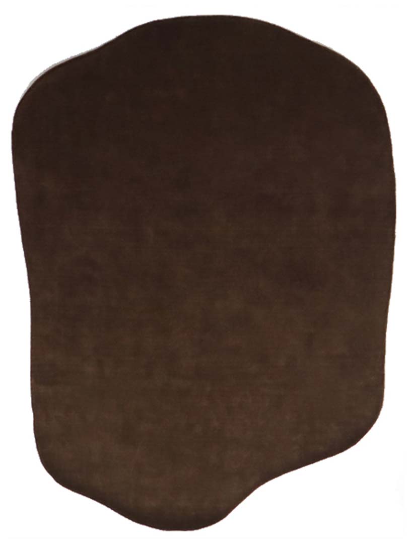 100% New Zealand Wool | Irregular Minimalist Brown Color Loom-knotted Rug -ST-330