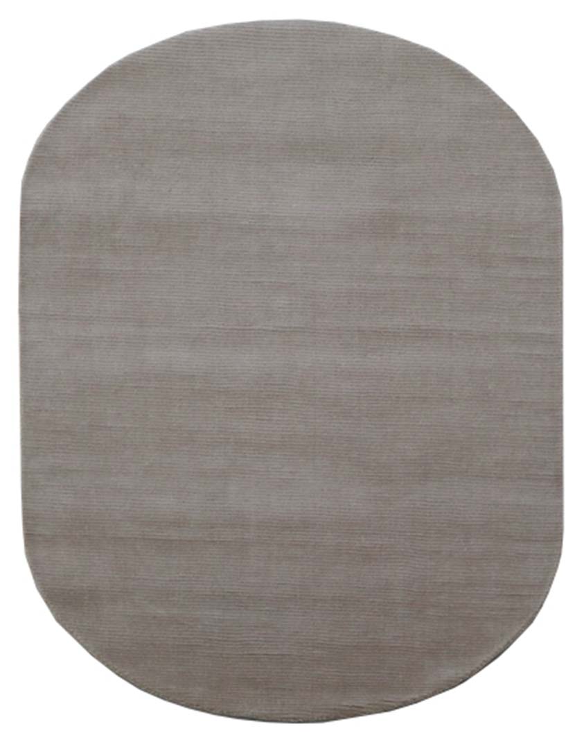 100% New Zealand Wool | Irregular Minimalist Beige Color Loom-knotted Rug -ST-335