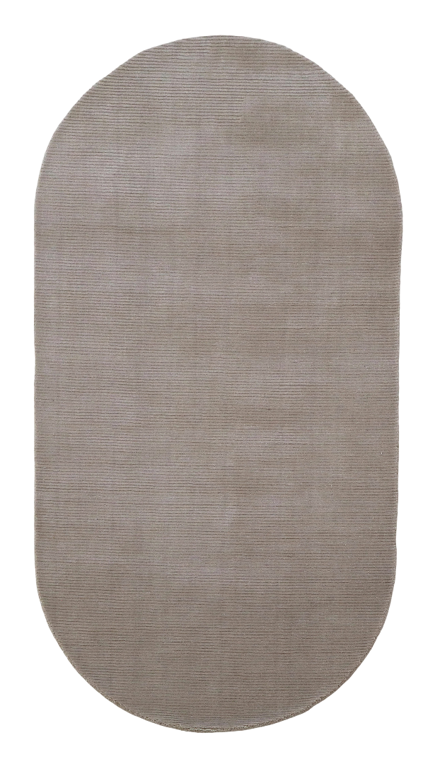 100% New Zealand Wool Carpet |Minimalist Beige Loom knotted Irregular Rug