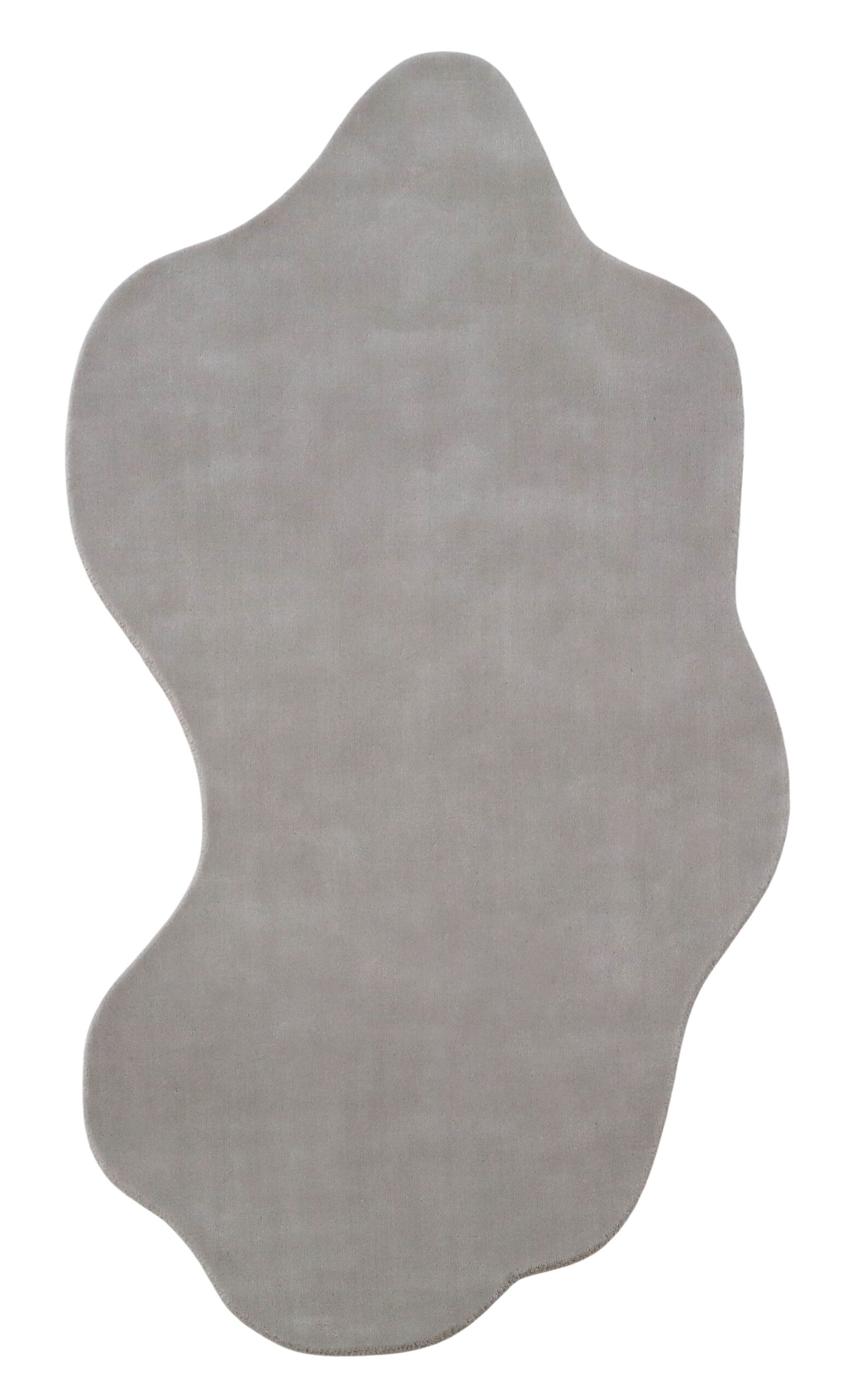 100% New Zealand Wool Carpet |Minimalist Beige Loom knotted Irregular Rug