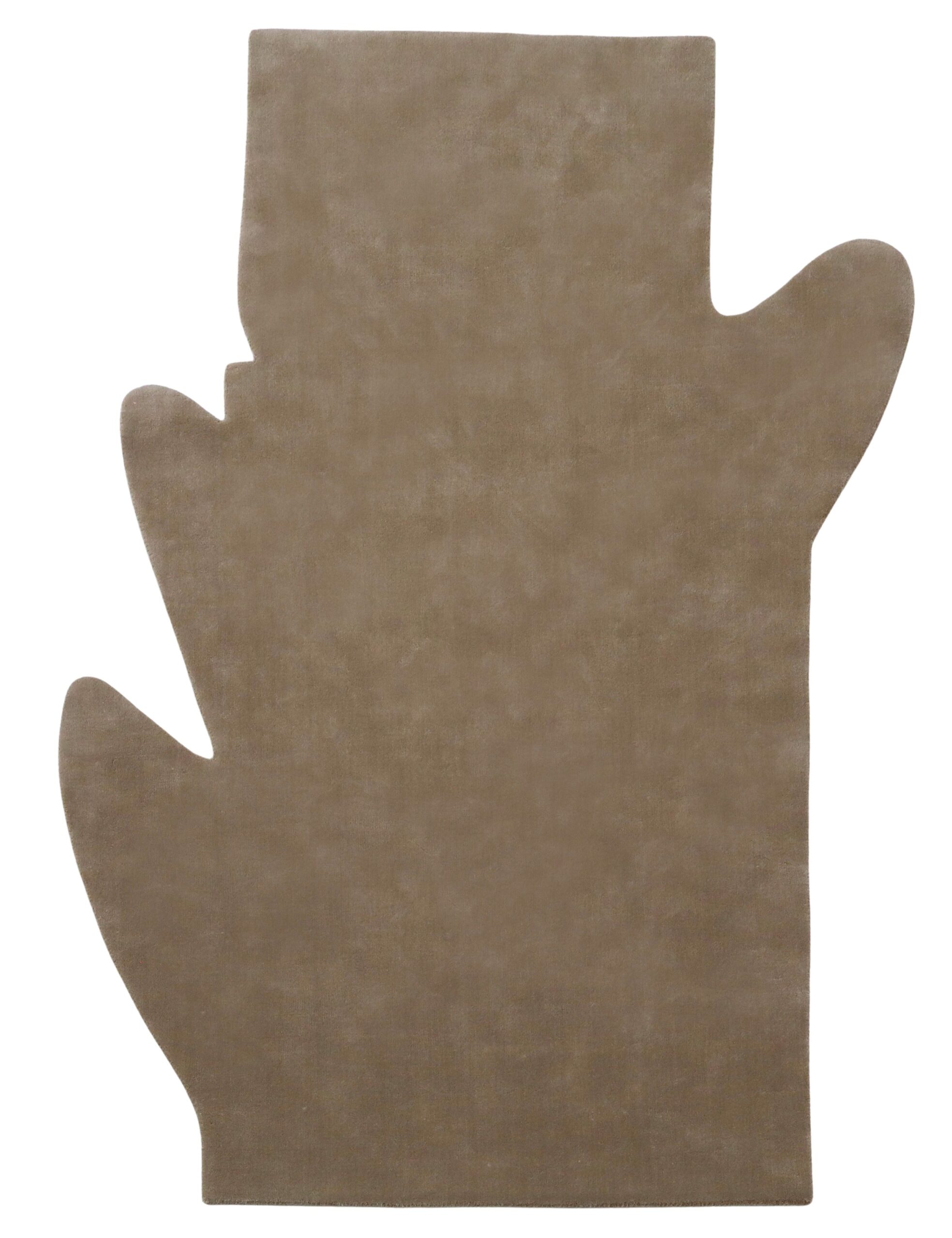100% New Zealand Wool Carpet |Minimalist Brown Loom knotted Irregular Rug