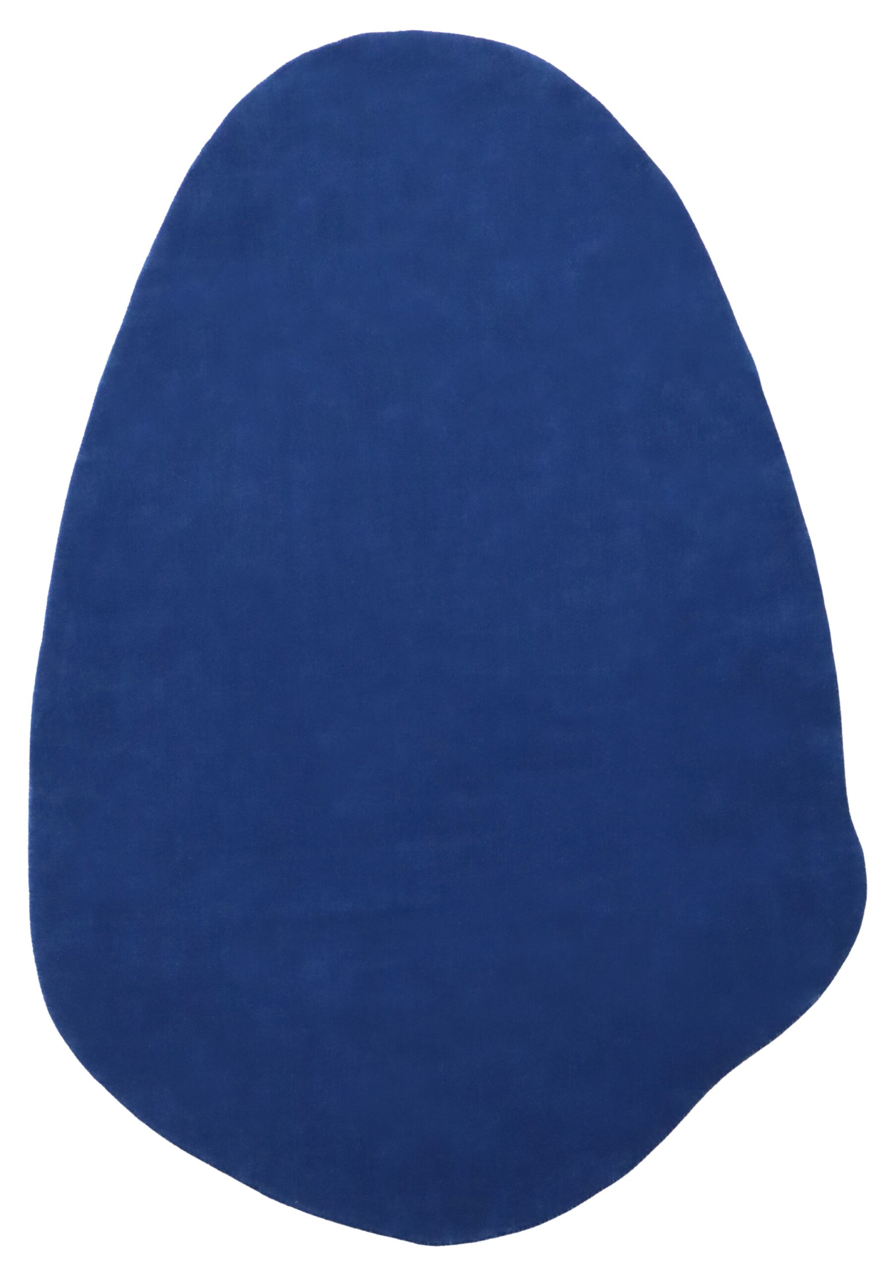 100% New Zealand Wool Carpet |Minimalist Blue Loom knotted Irregular Rug
