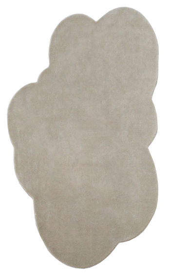 100% New Zealand Wool Carpet |Minimalist Beige Loom knotted Irregular Rug