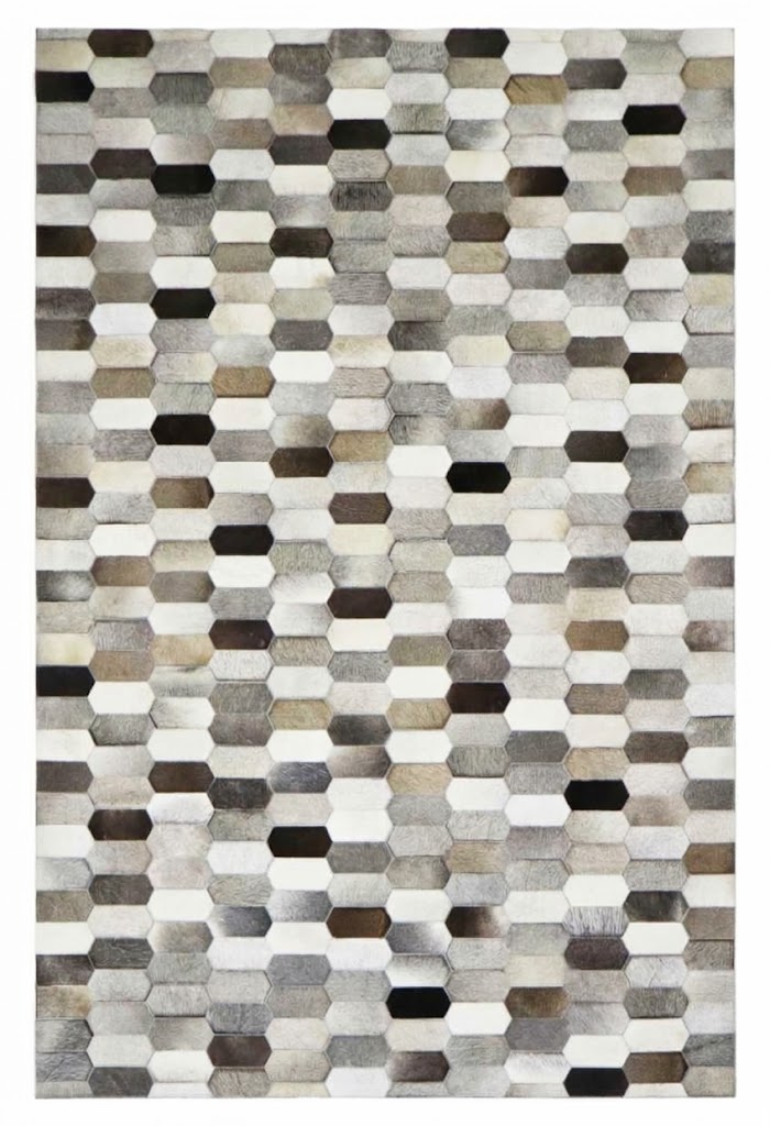 Handmade Hair on Leather Carpet