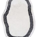 Handmade White Irregular Shaggy Carpet