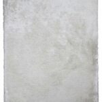 Handmade White Minimalist Shaggy Carpet