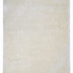Handmade Cream Minimalist Shaggy Carpet
