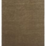 Handmade Brown Minimalist Carpet | 100% Wool Rug