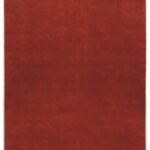 Handmade Red Minimalist Carpet | 100% Wool Rug