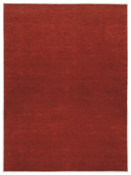 Handmade Red Minimalist Carpet | 100% Wool Rug