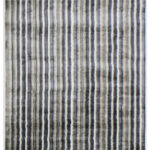 Handmade Striped Carpet | 100% Bamboo Silk Rug
