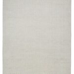 Handmade Cream Minimalist Carpet | 100% Wool Rug