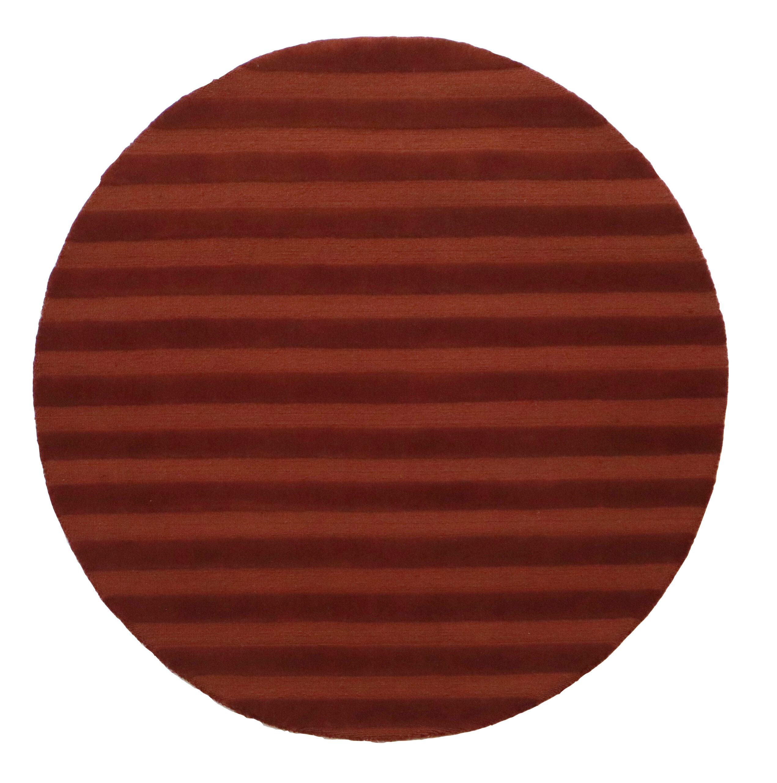 Handmade Red Striped Carpet | 100% Wool Rug