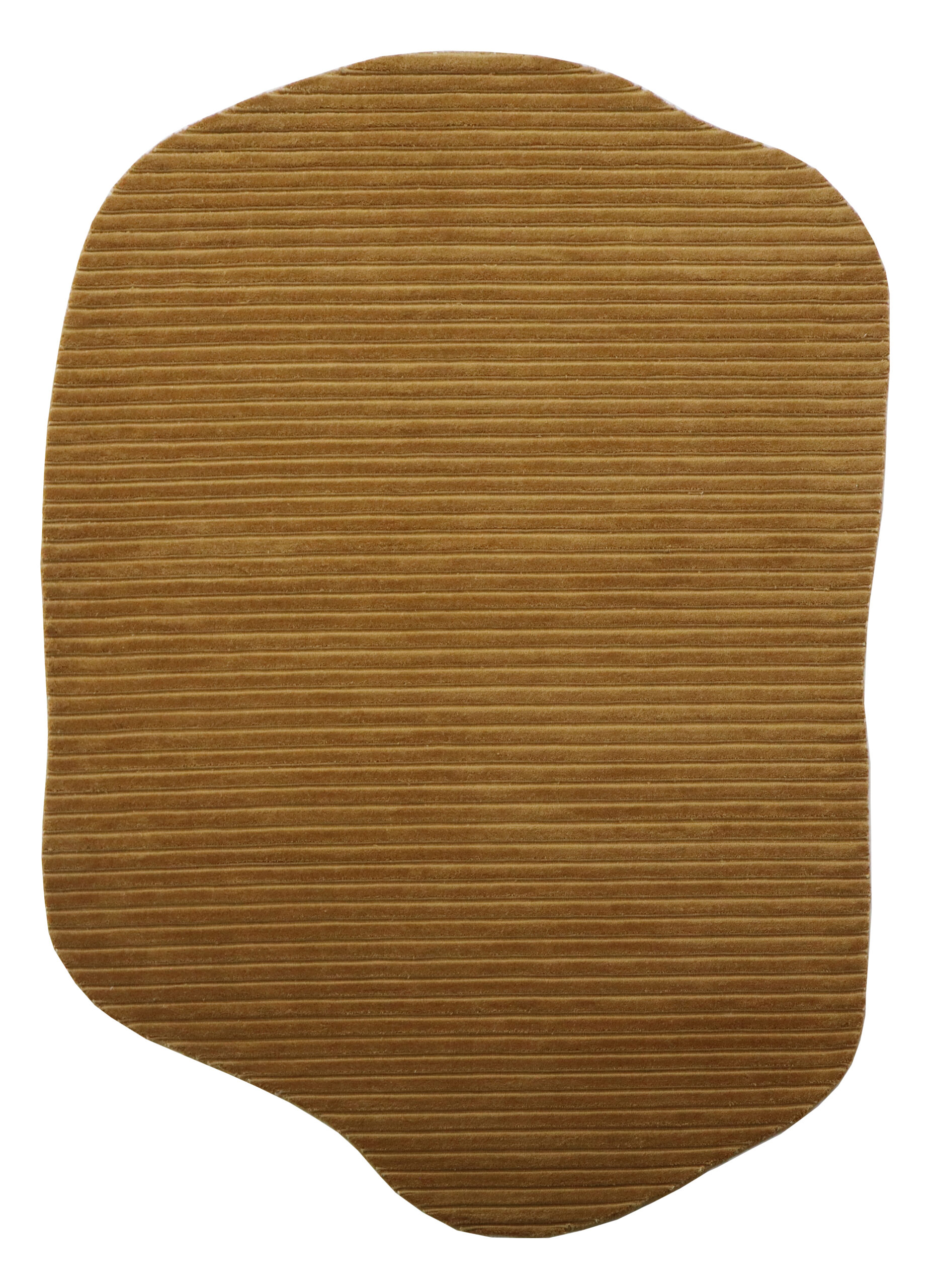Handmade Irregular Brown Striped Carpet | 100% Wool Rug