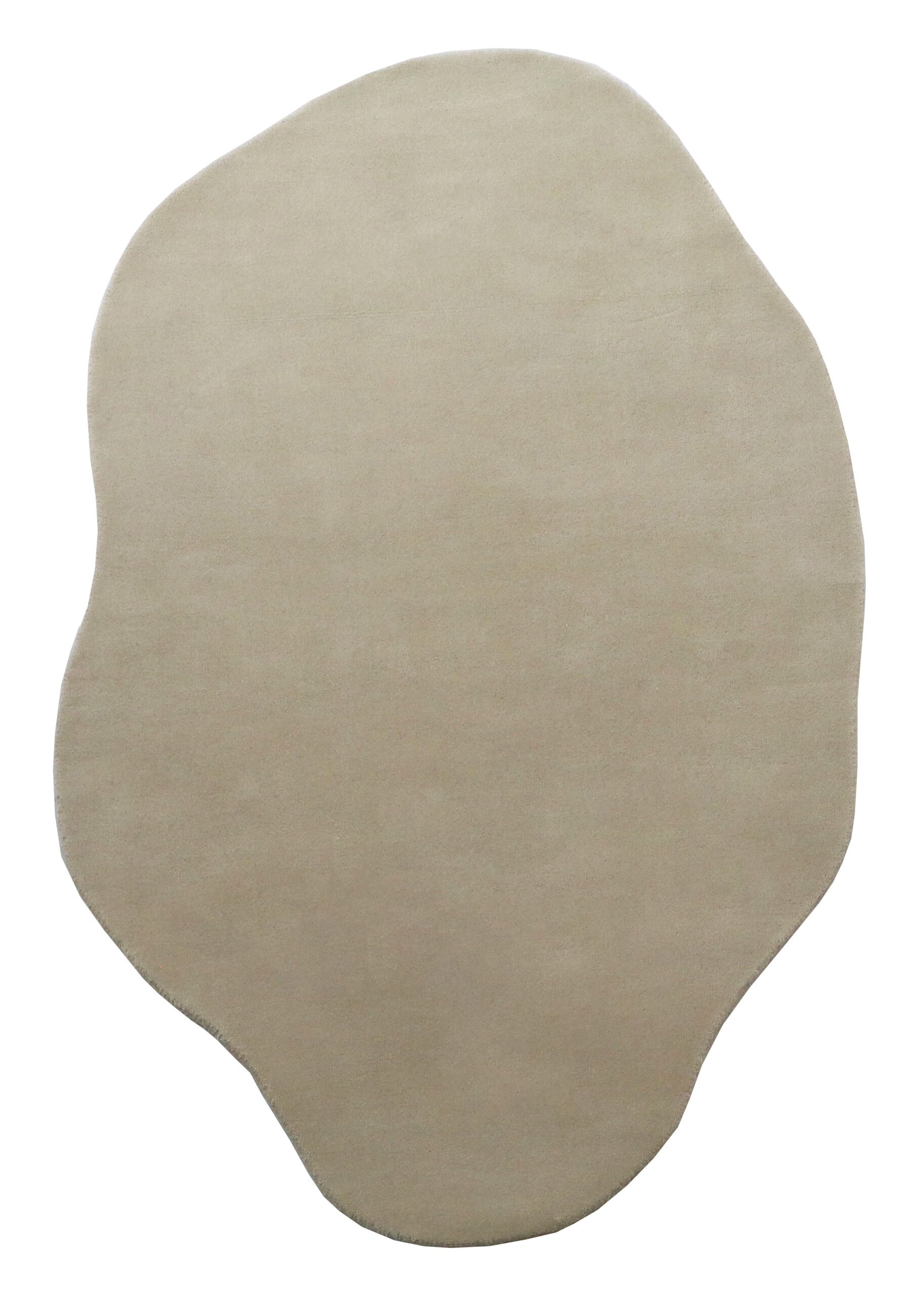 Handmade Irregular Beige Carpet | 100% Wool Rug