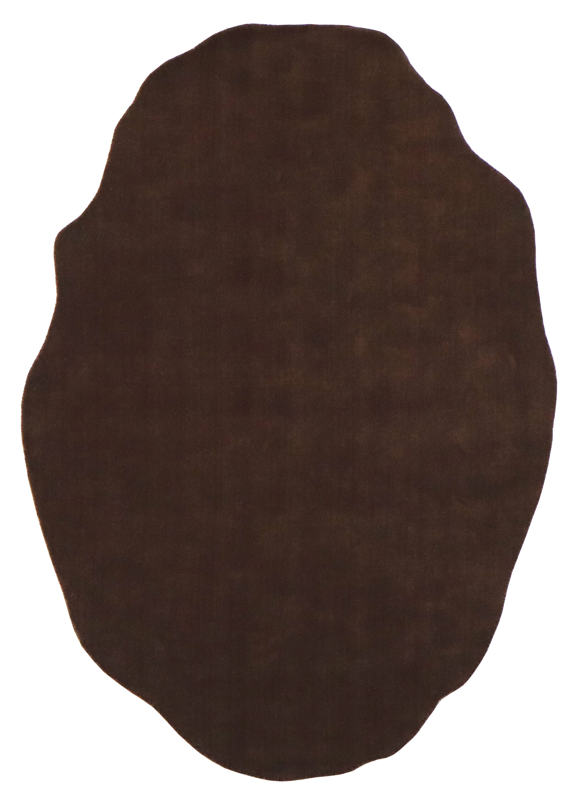 Handmade Irregular Brown Carpet | 100% Wool Rug