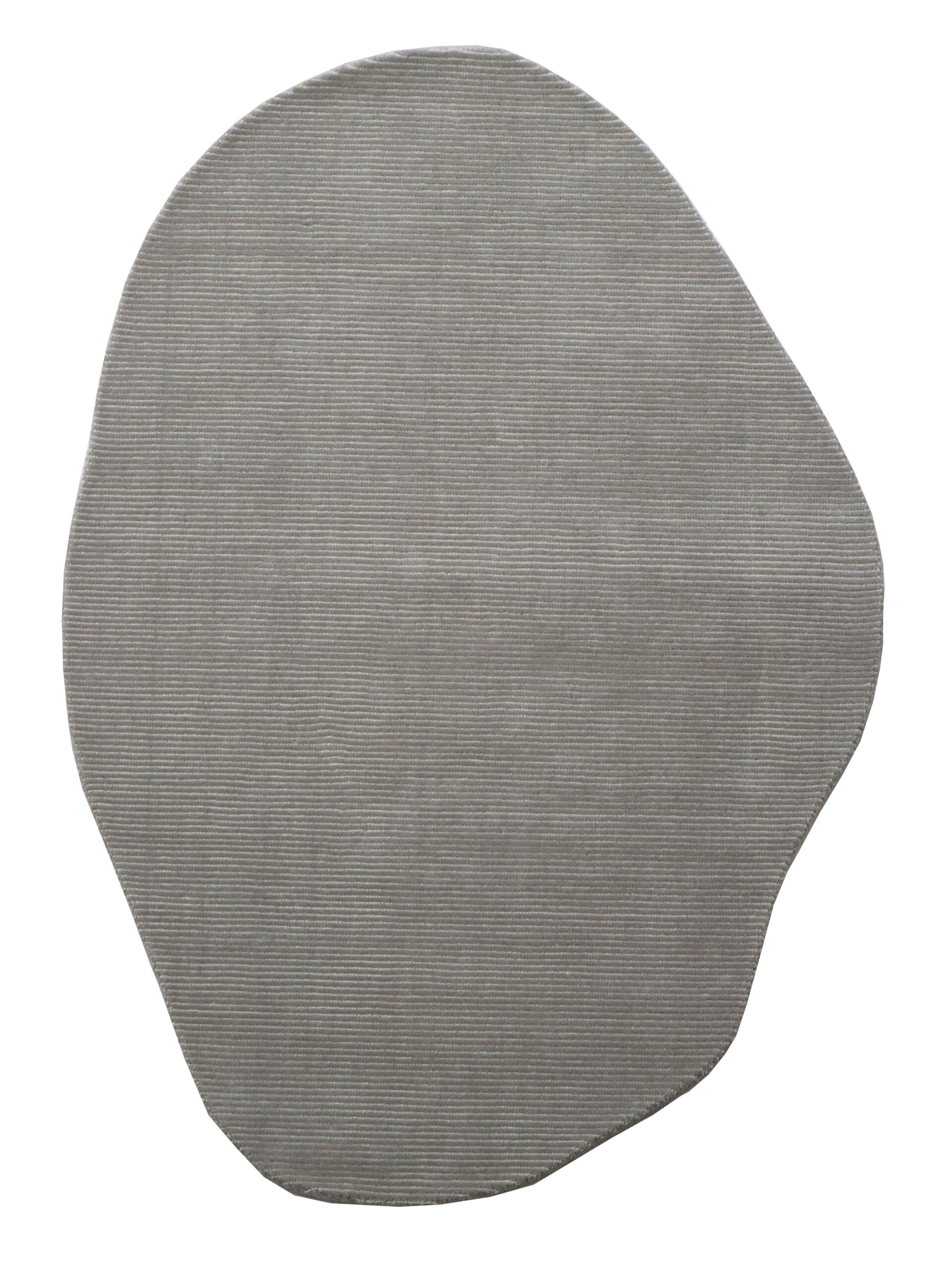Handmade Irregular Grey Carpet | 100% Wool Rug